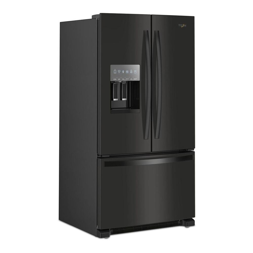 Whirlpool WRFF3436R 36 inch Freestanding French Door Bottom Mount Refrigerator 24.7 cu. ft. Capacity, Adaptive Defrost, Spillproof Glass Shelves, Two-Tier Freezer Storage
