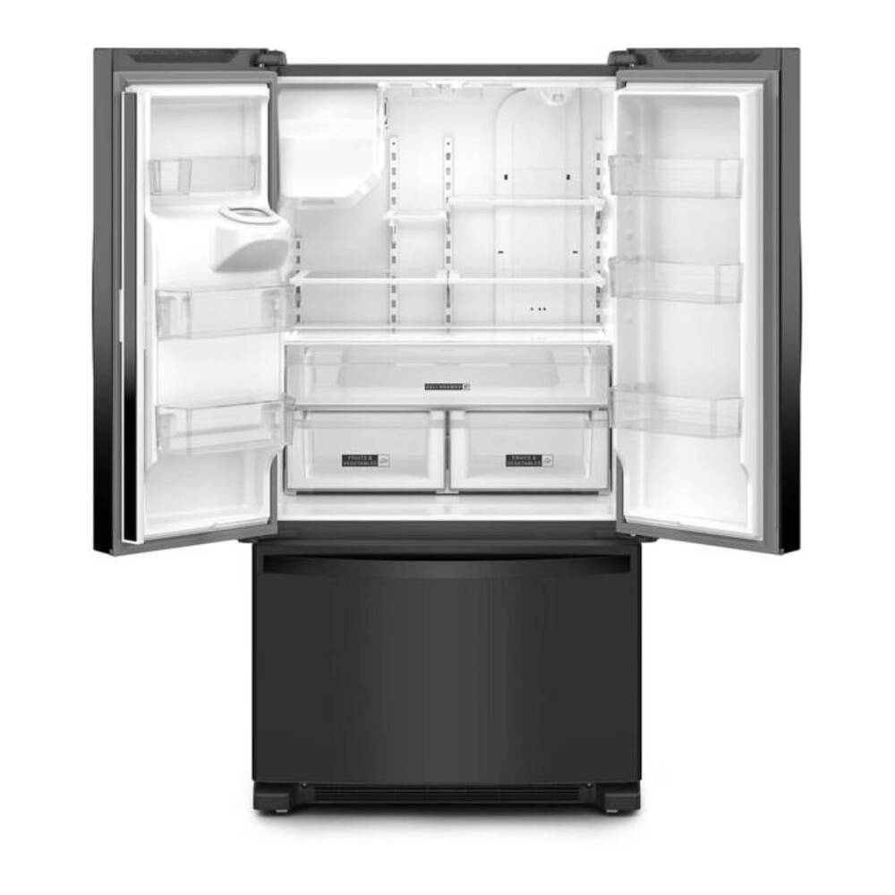 Whirlpool WRFF3436R 36" Freestanding French Door Bottom Mount Refrigerator 24.7 cu. ft. Capacity, Adaptive Defrost, Spillproof Glass Shelves, Two-Tier Freezer Storage