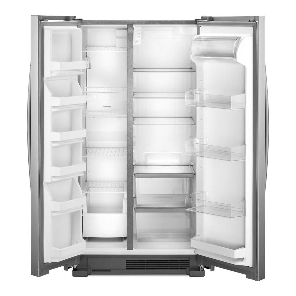 Whirlpool WRS315SNH 36 inch Freestanding Side-by-Side Door Refrigerator with 25 cu. ft. Capacity, Adjustable Gallon Door Bins, Frameless Glass Shelves, Adaptive Defrost