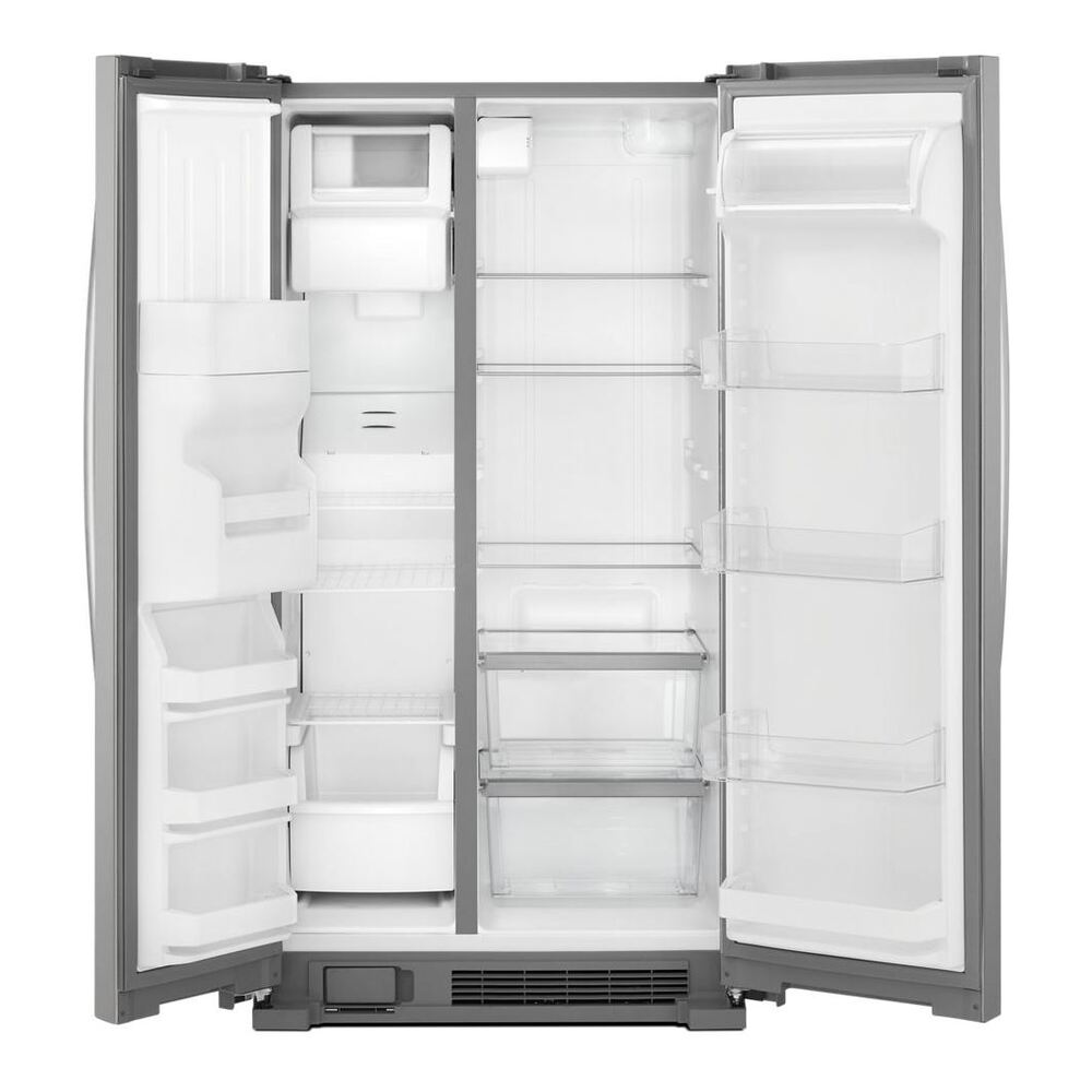 Whirlpool WRSA71CIHZ 36 inch Counter Depth Freestanding Side by Side Refrigerator with Filtered Water and Ice Dispenser, FreshFlow Air Filter and ADA Compliant in Stainless Steel