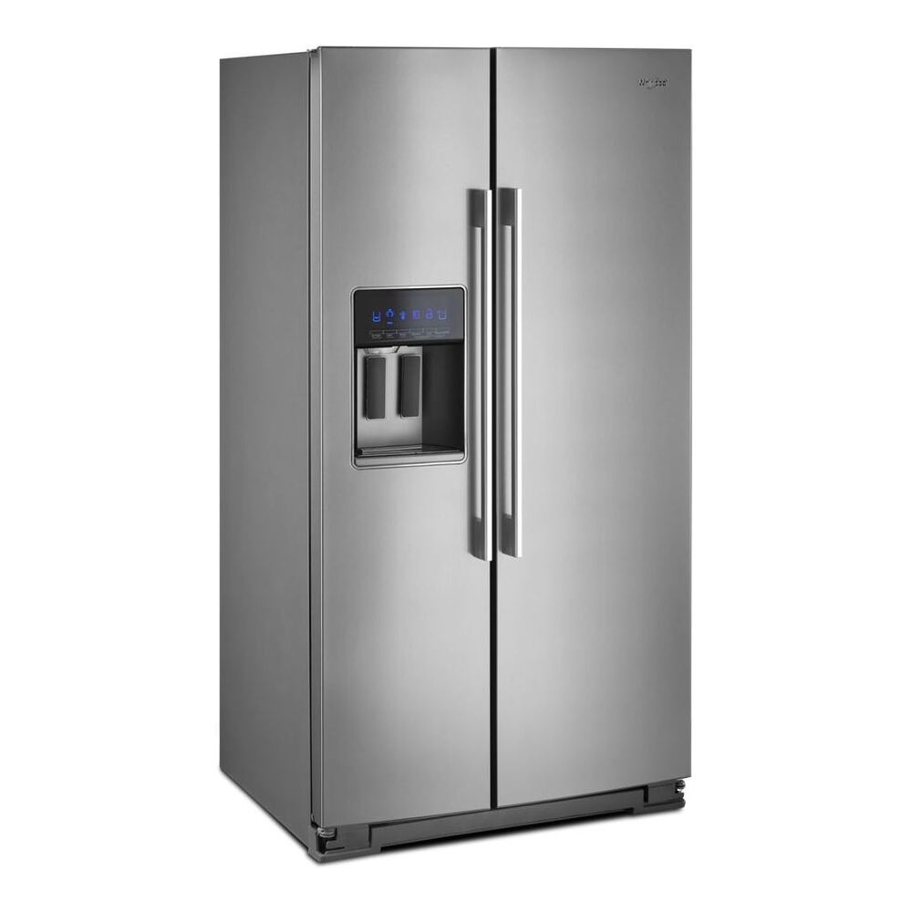 Whirlpool WRSA71CIHZ 36 inch Counter Depth Freestanding Side by Side Refrigerator with Filtered Water and Ice Dispenser, FreshFlow Air Filter and ADA Compliant in Stainless Steel