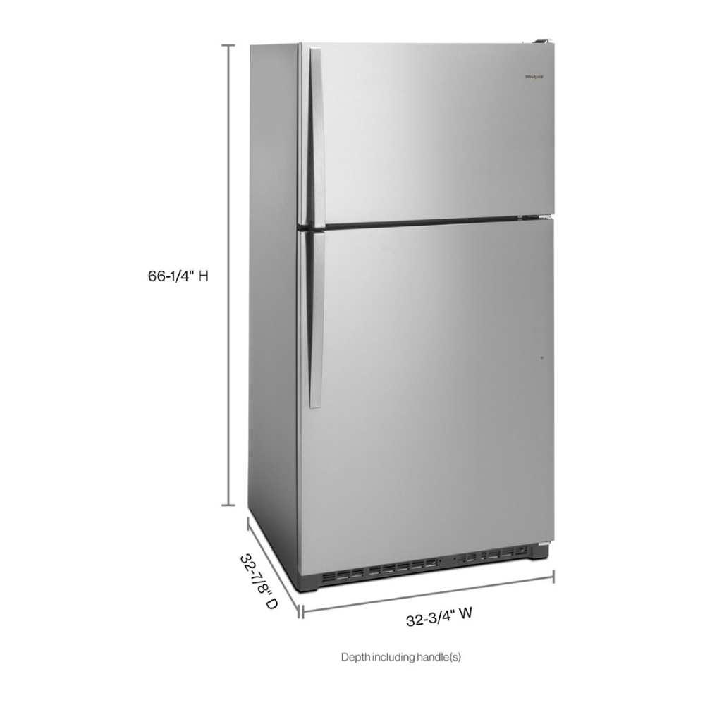 Whirlpool WRT311FZD 33" Top-Freezer Refrigerator with 20 Cu. Ft. Capacity, LED Interior Lighting