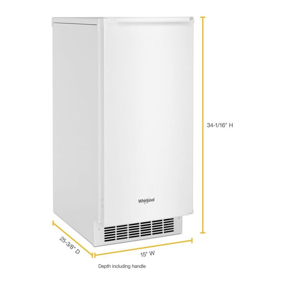 Whirlpool WUI75X15H 15 inch Built-In Ice Maker with 25 lbs. Storage Capacity, Clear Ice, Ice Scoop