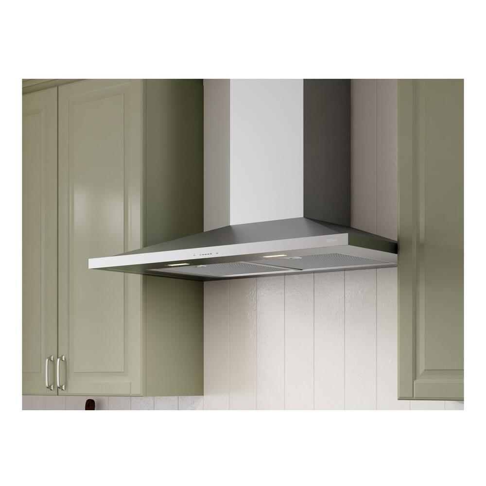 Zephyr ZANE30DS 30 inch Core Series Anzio Wall Mount Hood with 600 CFM, LumiLight LED Lighting, Airflow Control Technology™ (ACT™), Low-Profile Body, in Stainless Steel