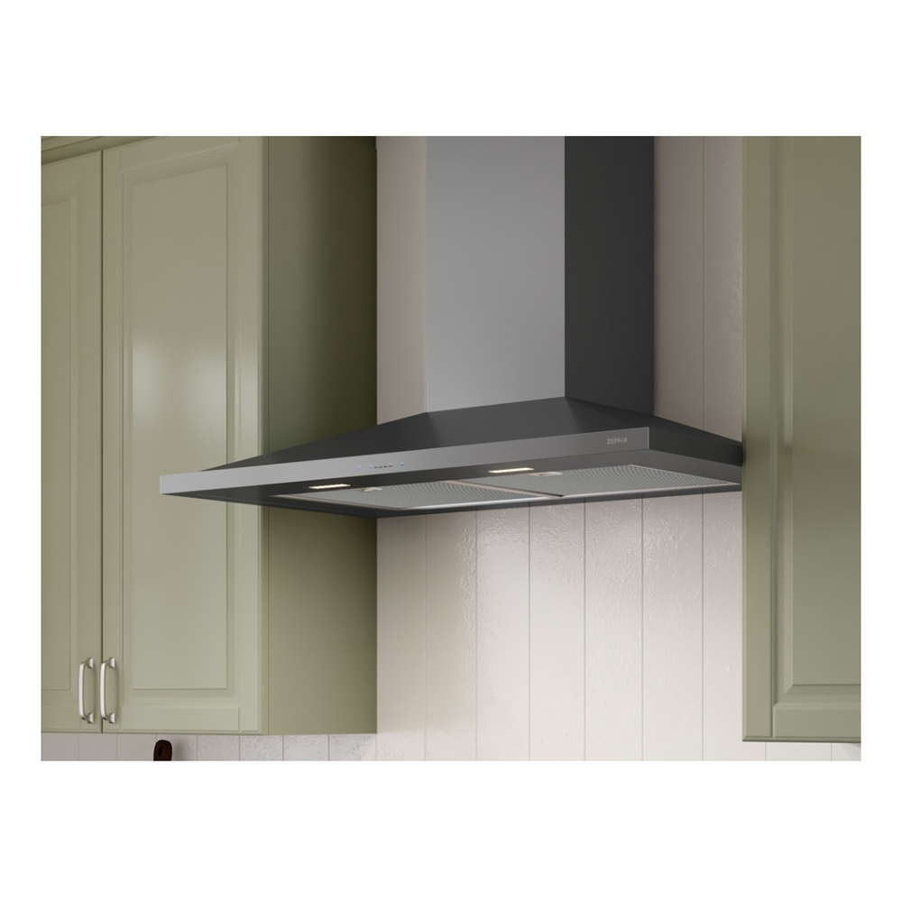 Zephyr ZANM90D 36 inch Core Series Anzio Wall Mount Hood with 600 CFM, LumiLight LED Lighting, Airflow Control Technology™ (ACT™), Low-Profile Body