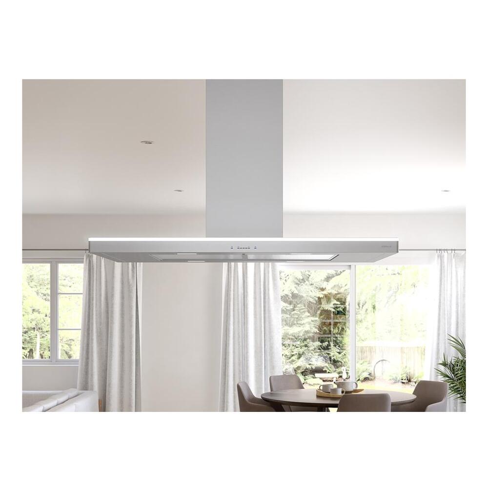 Zephyr ZLCM90CS 36 inch Luce Series Island Range Hood with 600 CFM, LumiLight LED Lighting, Airflow Control Technology™ (ACT™), Dual-Level Lighting, in Stainless Steel