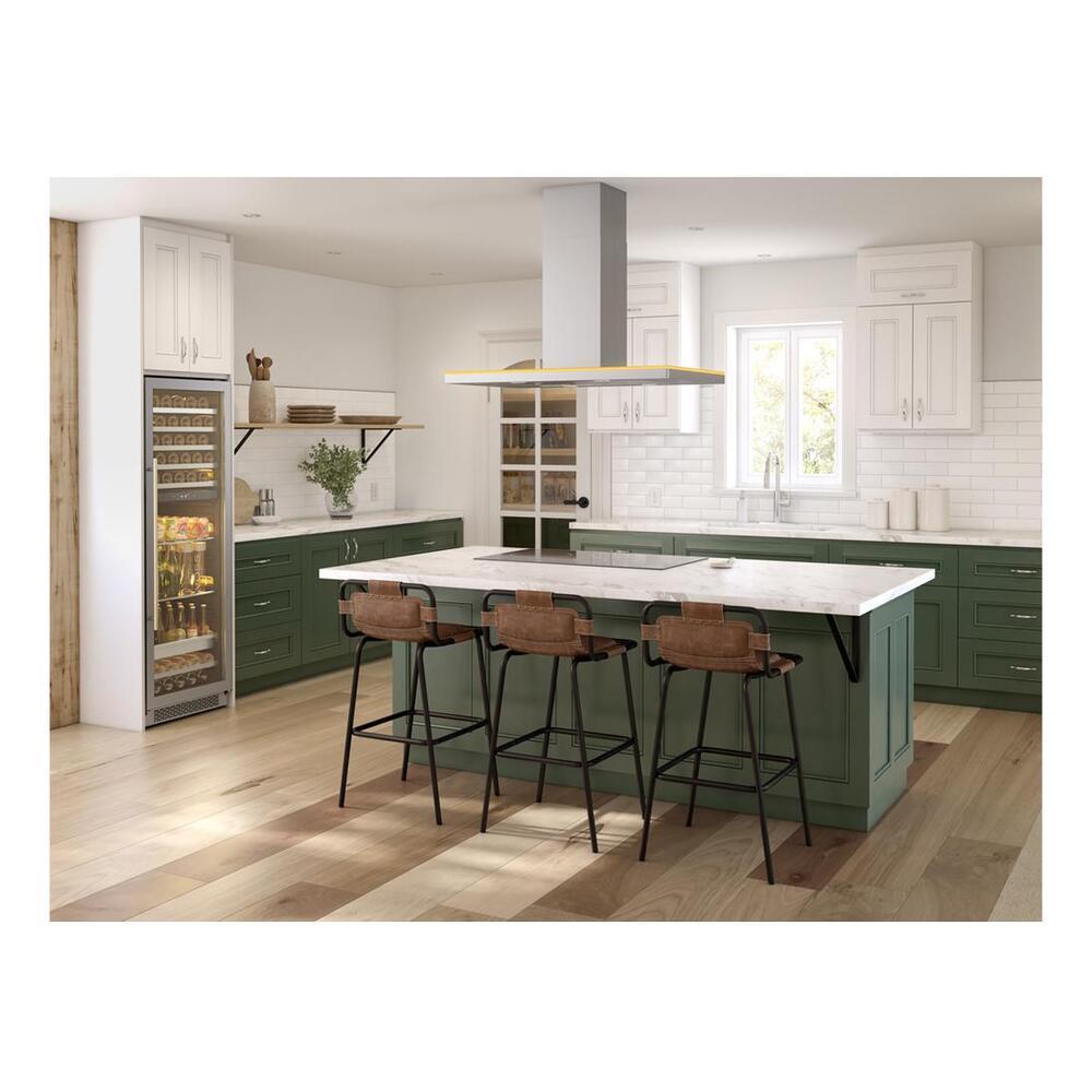 Zephyr ZLCM90CS 36 inch Luce Series Island Range Hood with 600 CFM, LumiLight LED Lighting, Airflow Control Technology™ (ACT™), Dual-Level Lighting, in Stainless Steel