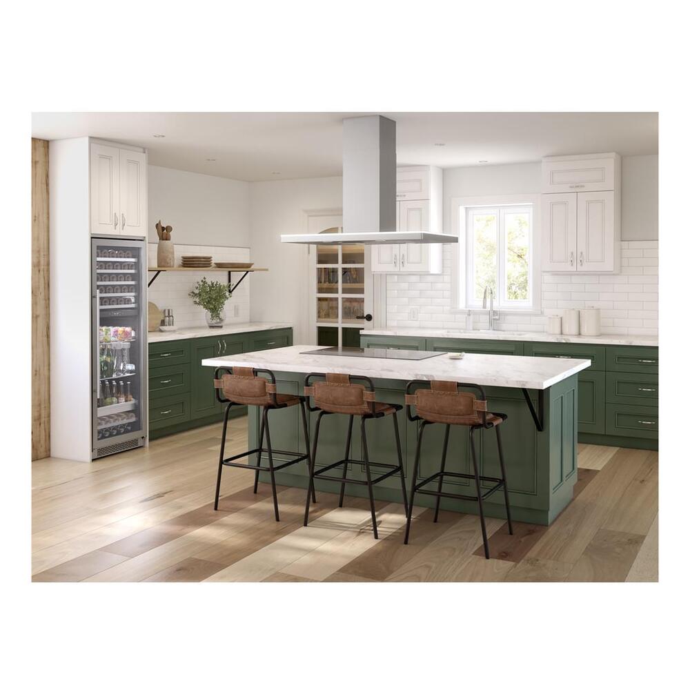 Zephyr ZLCM90CS 36 inch Luce Series Island Range Hood with 600 CFM, LumiLight LED Lighting, Airflow Control Technology™ (ACT™), Dual-Level Lighting, in Stainless Steel