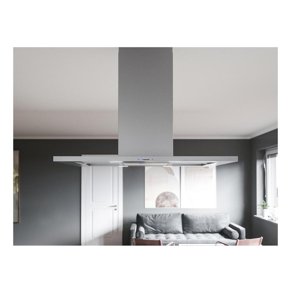Zephyr ZMDM90BS 36 inch Modena Series Island Range Hood with 600 CFM, LumiLight LED Lighting, Airflow Control Technology™ (ACT™), ICON Touch® Controls, in Stainless Steel