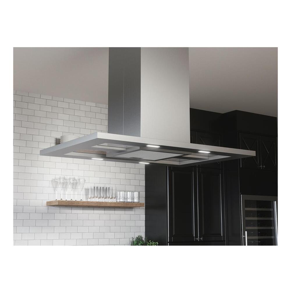 Zephyr ZMDM90BS 36 inch Modena Series Island Range Hood with 600 CFM, LumiLight LED Lighting, Airflow Control Technology™ (ACT™), ICON Touch® Controls, in Stainless Steel