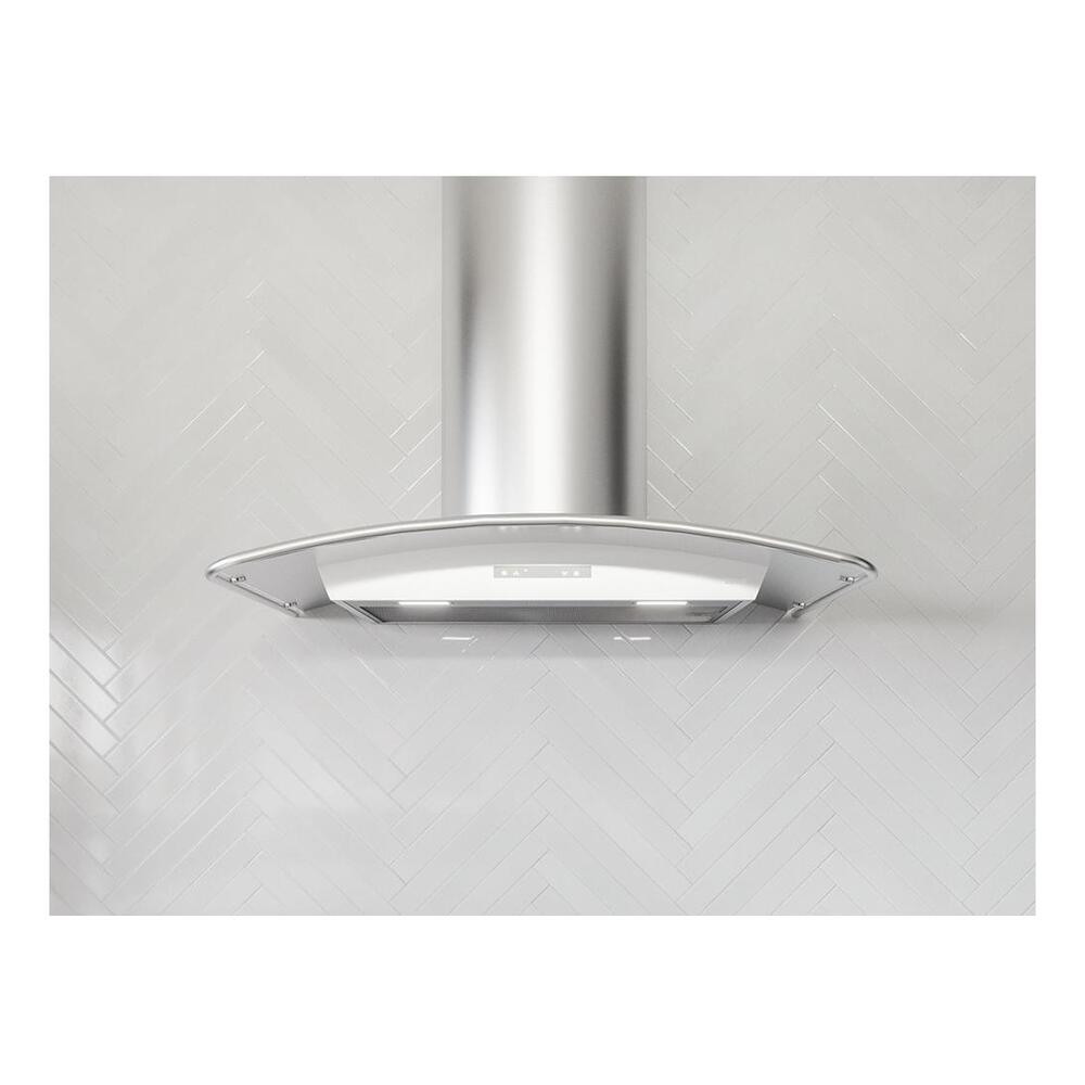 Zephyr ZMIM90C 36 inch Milano Series Wall Mount Range Hood with 700 CFM, LumiLight LED Lighting, Airflow Control Technology™ (ACT™), Aluminum Mesh Filters