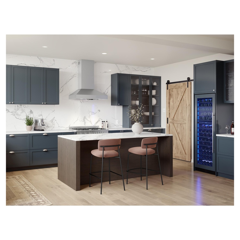 Zephyr ZPOE36AS 36 inch Podesta Series Wall Mount Range Hood with 600 CFM, LED Lighting, Airflow Control Technology™ (ACT™), and Electronic Touch Controls, in Stainless Steel