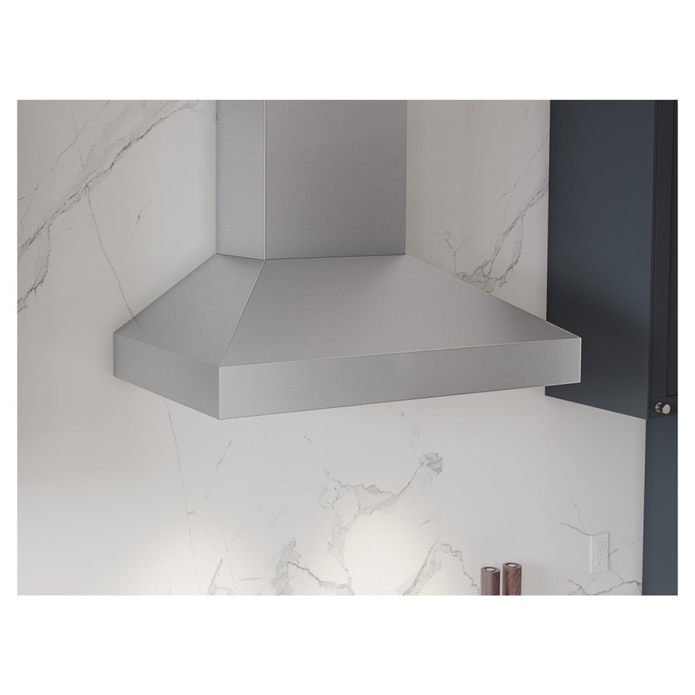 Zephyr ZPOE36AS 36 inch Podesta Series Wall Mount Range Hood with 600 CFM, LED Lighting, Airflow Control Technology™ (ACT™), and Electronic Touch Controls, in Stainless Steel