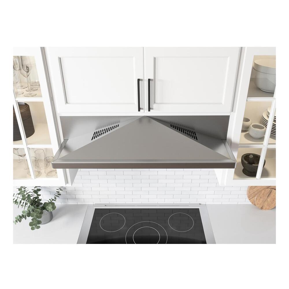 Zephyr ZPYE36BS 36 inch Pyramid Series Under-Cabinet Range Hood with 400 CFM, LumiLight LED Lighting, Dual-Level Lighting, Aluminum Mesh Filters, in Stainless Steel