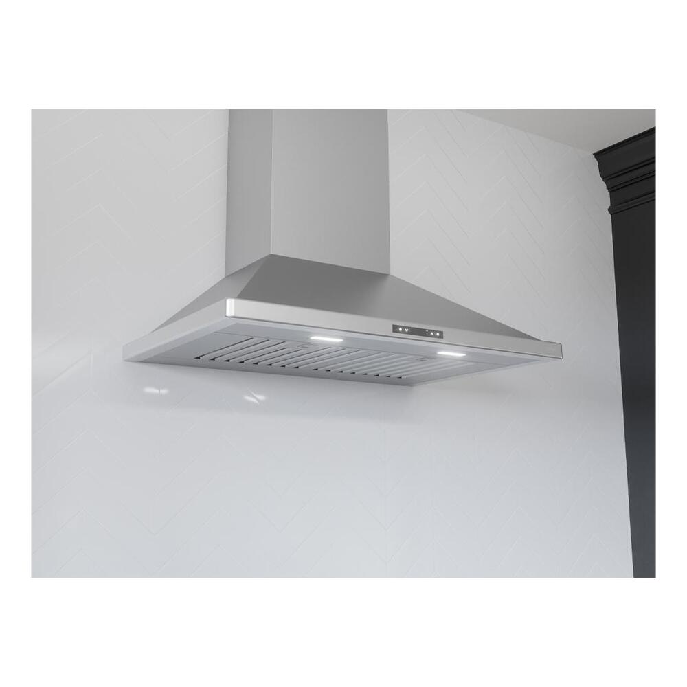 Zephyr ZVEE36DS 36 inch Venezia Series Wall Mount Range Hood with 700 CFM, LumiLight LED Lighting, Airflow Control Technology™ (ACT™), and Proximity Touch Controls, in Stainless Steel